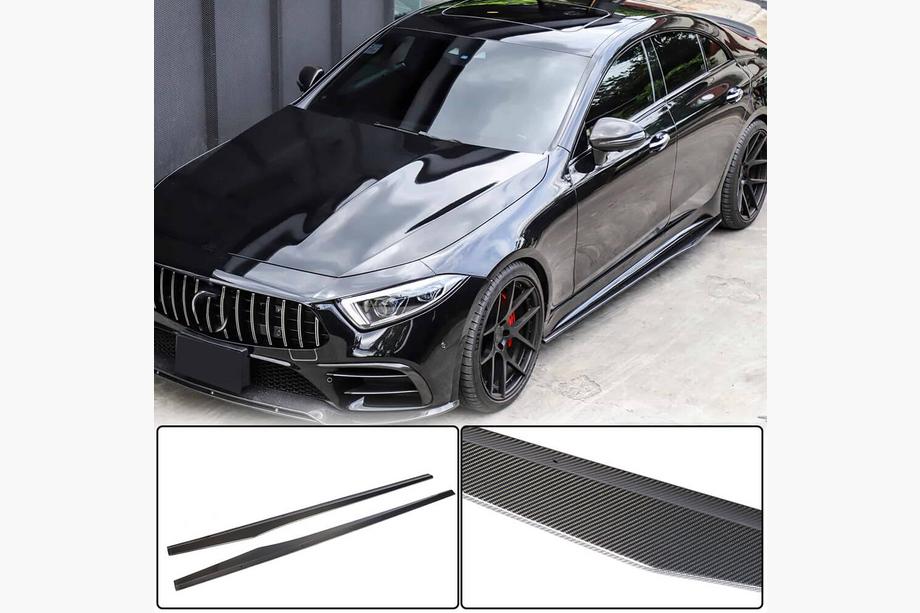Mercedes CLS C257 2018- Side Skirts V1 (for AMG/AMG-Line 2018-2020, Carbon) Image