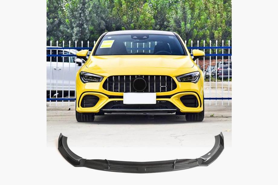 Mercedes CLA C118 2019- Front Bumper Lip Spoiler (for CLA45 AMG SD, Carbon) Photo 1