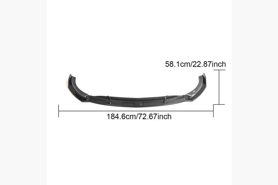 Mercedes CLA C118 2019- Front Bumper Lip Spoiler (for CLA45 AMG SD, Carbon) Photo 4