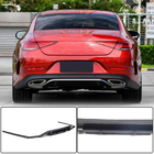 Mercedes CLS C257 2018- Rear Bumper Diffuser V1 for AMG-Line 2018-2020 Carbon photo 1