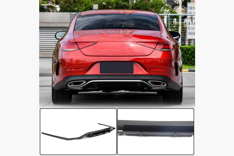 Mercedes CLS C257 2018- Rear Bumper Diffuser V1 for AMG-Line 2018-2020 Carbon Image