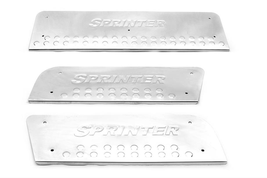 Mercedes Sprinter W906 2006–2018 Interior door sill plates OmsaLine (stainless steel) 2 pcs, OmsaLine - Italian Stainless Steel Photo 2