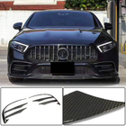 Mercedes CLS C257 2018- Front Bumper Extensions (for AMG-Line 2018-2020, Carbon) photo 1