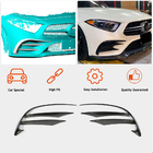 Mercedes CLS C257 2018- Front Bumper Extensions (for AMG-Line 2018-2020, Carbon) photo 2