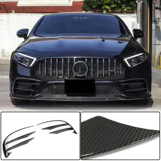Front Bumper Extensions (for AMG-Line 2018-2020, Carbon) photo 1