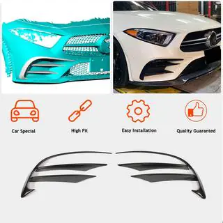 Front Bumper Extensions (for AMG-Line 2018-2020, Carbon) photo 2
