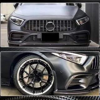 Front Bumper Extensions (for AMG-Line 2018-2020, Carbon) photo 4