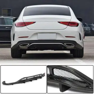 Rear Bumper Diffuser V2 for AMG-Line 2018-2020, Carbon photo 1