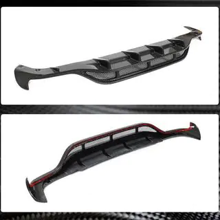 Rear Bumper Diffuser V2 for AMG-Line 2018-2020, Carbon photo 4
