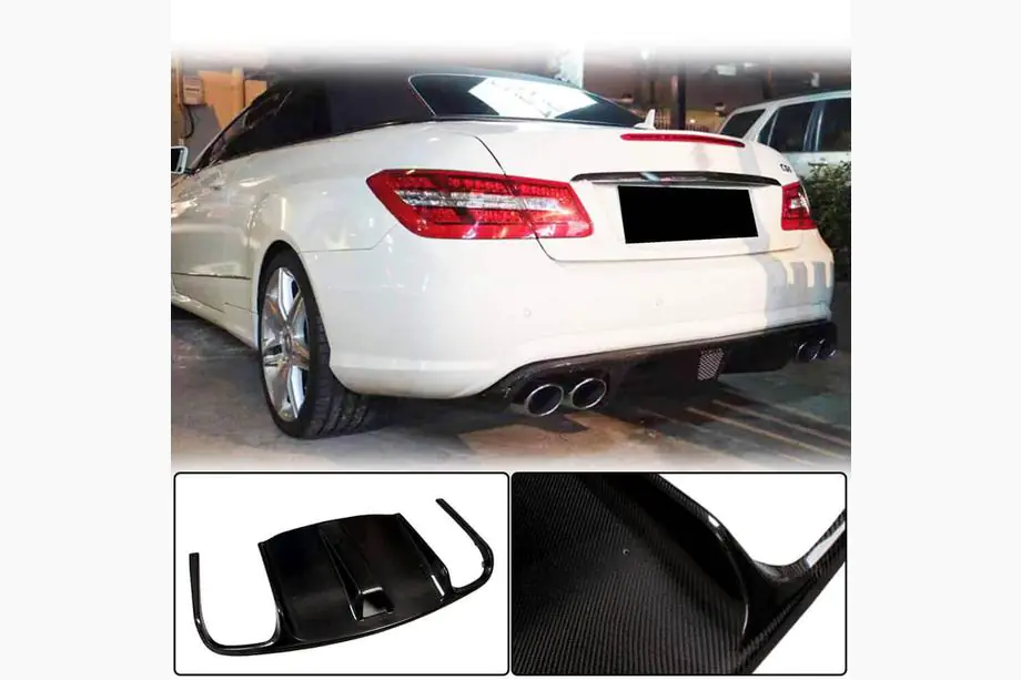 Mercedes E-class coupe C207 2010-2017 Rear Diffuser for E63 AMG 2009-2013, Carbon Image