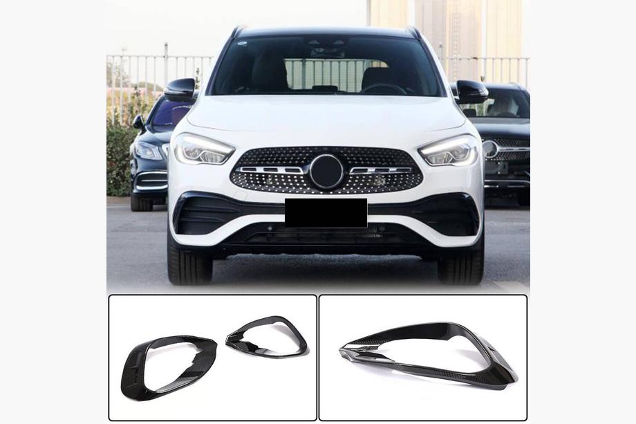 Mercedes GLA H247 2020- Front Bumper Extensions V1 (for AMG/AMG-Line, Carbon) Image