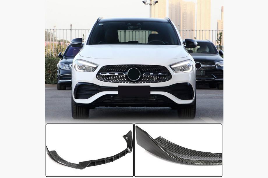 Mercedes GLA H247 2020- Front Bumper Lip Spoiler (for AMG/AMG-Line, Carbon) Image