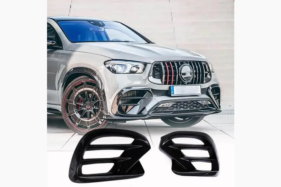 Mercedes GLE coupe C167 2019- Front bumper inserts (for GLE 350/GLE450/GLE63 2019-2023, Carbon) Image