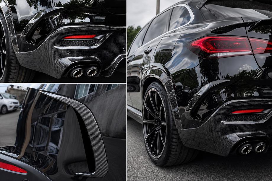 Mercedes GLE coupe C167 2019- Rear Bumper Carbon Trim for GLE 350/GLE450/GLE63 2019-2023 Photo 2