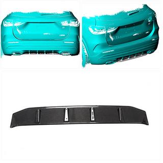 Rear Bumper Diffuser (for AMG-Line, Carbon) photo 2
