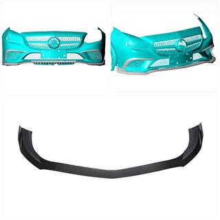 Front Bumper Lip Spoiler (for Base 2016-2020, Carbon) photo 2