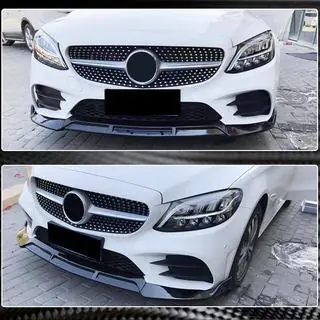 Front Bumper Lip Spoiler (for AMG-Line, Carbon) photo 3