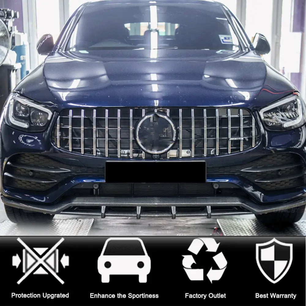 Front Bumper Lip for AMG-Line 2020+, Carbon photo 2