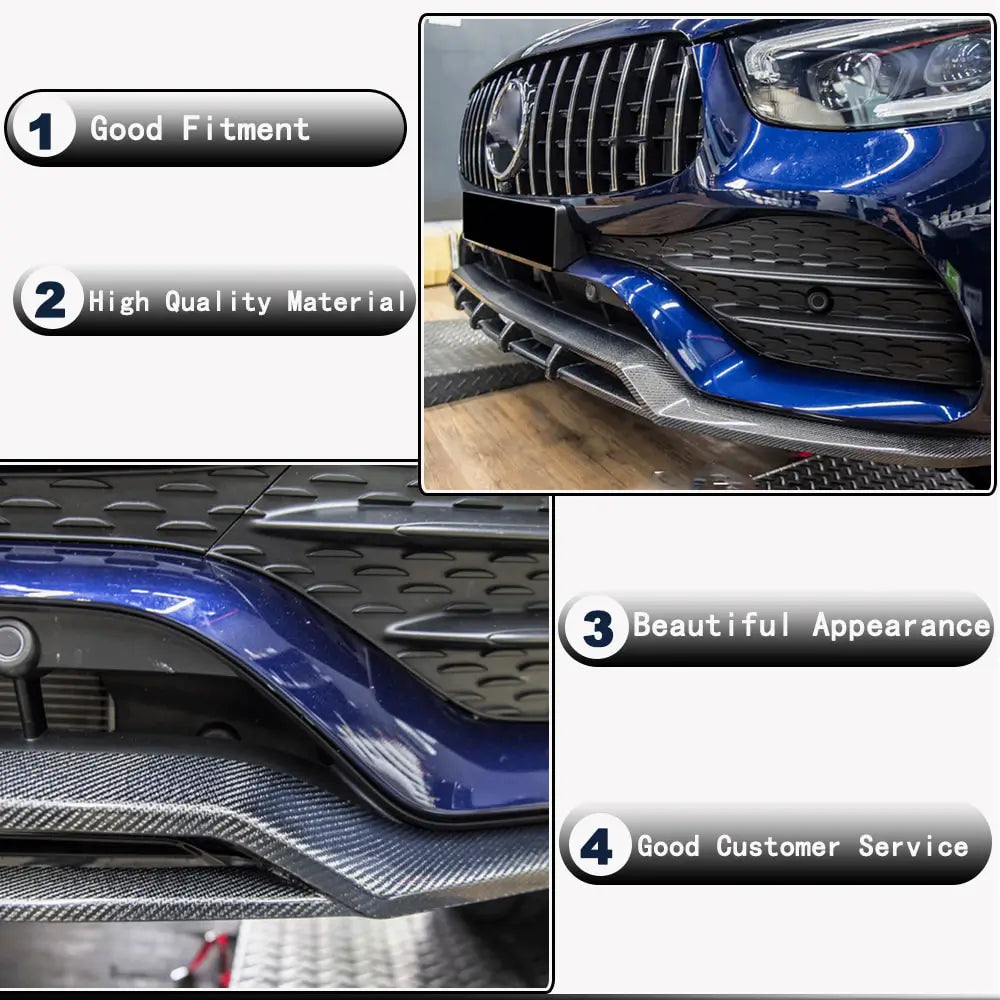 Front Bumper Lip for AMG-Line 2020+, Carbon photo 3