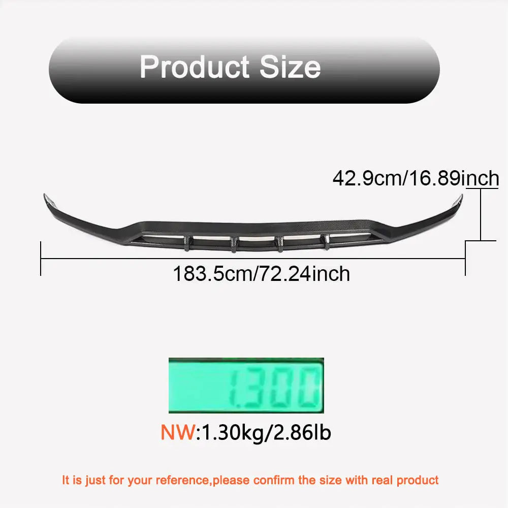 Mercedes GLC X253 2015-2022 Front Bumper Lip for AMG-Line 2020+, Carbon photo 5
