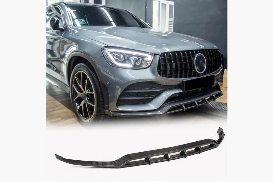 Mercedes GLC X253 2015-2022 Front Bumper Lip for AMG-Line 2020+, Carbon Image