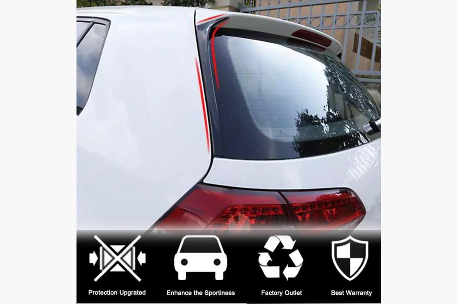 Volkswagen Golf 7/E-Golf 2012-2020 Carbon Rear Window Pillar Covers (for Base) Photo 2