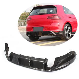 Rear Bumper Diffuser V1 (for Base/GTI HB 2012-2017, Carbon) photo 1