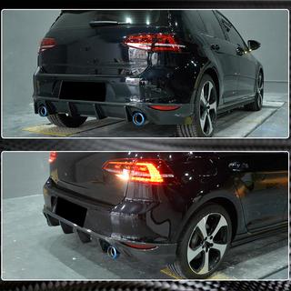 Rear Bumper Diffuser V2 (for Base/GTI HB 2012-2017, Carbon) photo 4