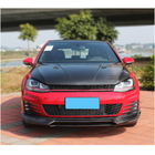 Volkswagen Golf 7/E-Golf 2012-2020 Front Bumper Lip V1 (for GTI HB 2012-2017, Carbon) photo 2