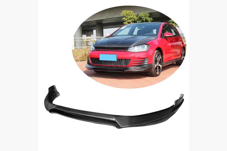 Volkswagen Golf 7/E-Golf 2012-2020 Front Bumper Lip V1 (for GTI HB 2012-2017, Carbon) Image