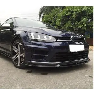 Front Bumper Lip Spoiler (for R/R-Line 2012-2017, Carbon) photo 2