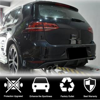 Rear Bumper Diffuser (for R/R-Line HB 2012-2017, Carbon) photo 2