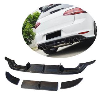 Rear Bumper Diffuser (for R-Line HB 2012-2017, Carbon) photo 1