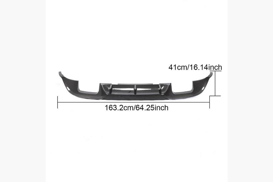 Volkswagen Golf 7/E-Golf 2012-2020 Rear Bumper Diffuser (for Base/GTI HB 2017-2020, Carbon) Photo 6