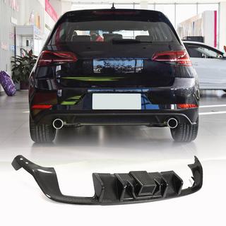 Rear Bumper Diffuser (for Base/R/GTI HB 2017-2020, Carbon) photo 1