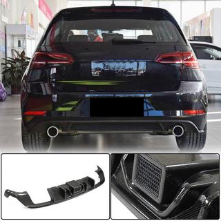 Rear Bumper Diffuser (for Base/R/GTI HB 2017-2020, Carbon) photo 2