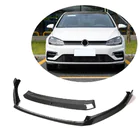 Volkswagen Golf 7/E-Golf 2012-2020 Front Bumper Lip Spoiler V2 (for R/R-Line 2017-2020, Carbon) photo 1