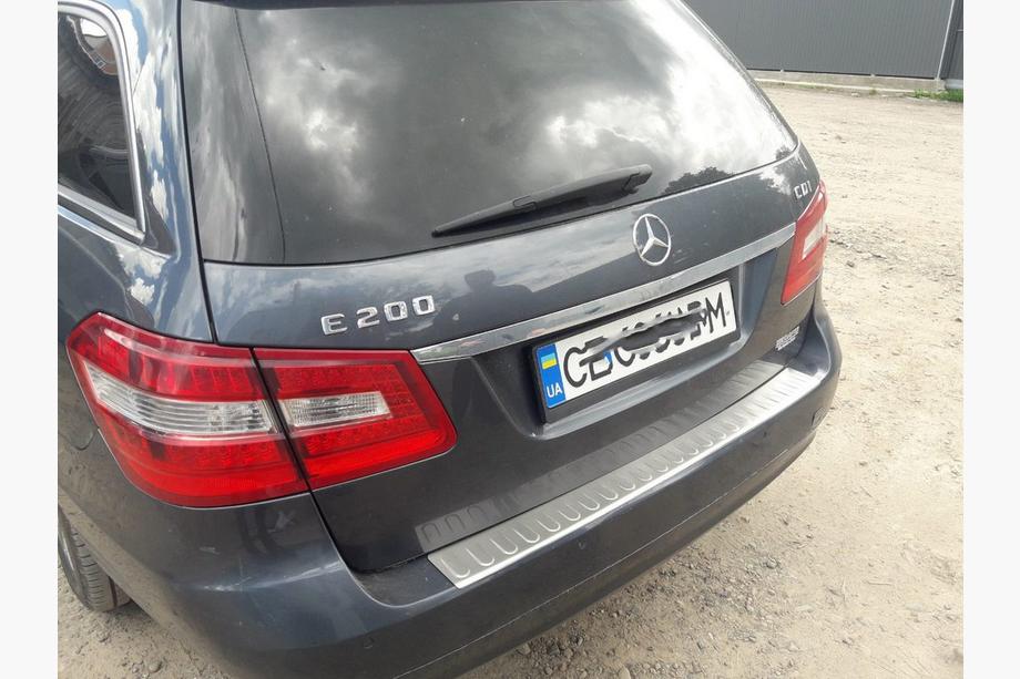 Mercedes E-class W212 2009-2016 Rear bumper protector OmsaLine (2009-2013, SW, stainless steel) Photo 2