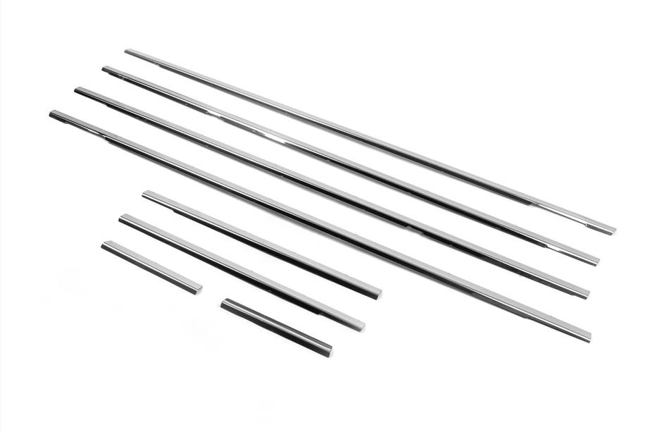 Volkswagen Touran 2003-2010 Exterior window trim stainless steel (8 pcs) Carmos - Turkish Stainless Steel Photo 4