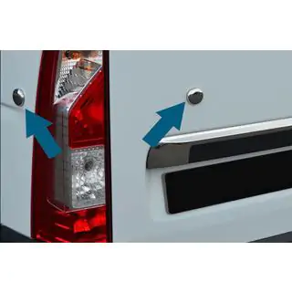 Door cover caps (4 pcs, stainless steel)