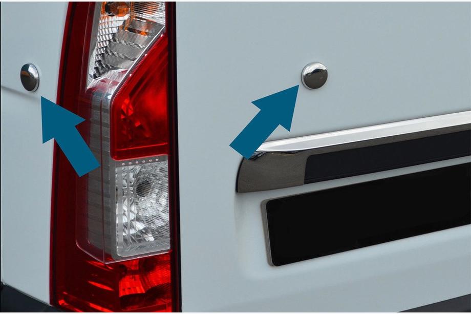 Renault Master 2011-2023 Door cover caps (4 pcs, stainless steel) Image