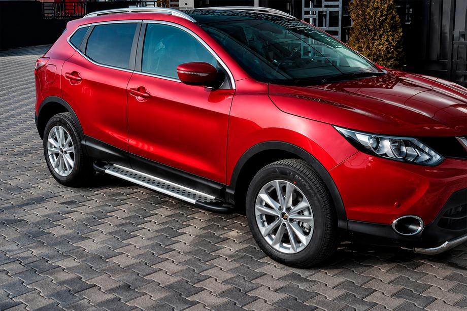 Nissan Qashqai 2014-2021 Side Steps X5-Type (2 pcs, Aluminum) Image