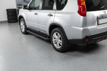 Nissan X-trail T31 2007-2014 Side Steps Allmond Black (2 pcs, aluminum) photo 1