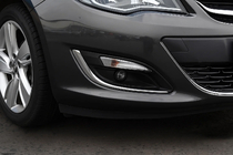 Opel Astra J 2009-2015 Fog light covers (2 pcs, stainless steel) 2010-2013, OmsaLine photo 1