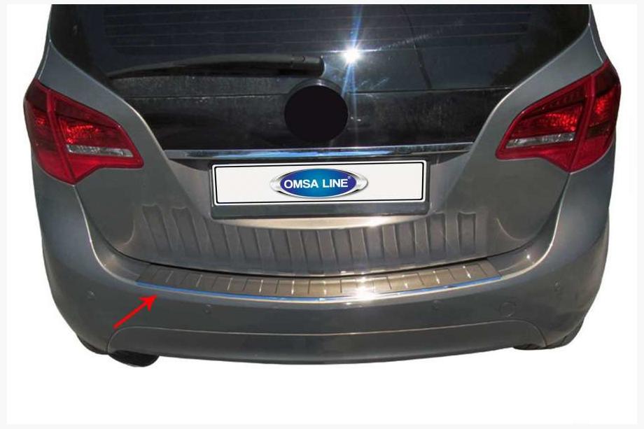 Opel Meriva 2010-2017 Rear Bumper Protector OmsaLine (Stainless Steel) Image