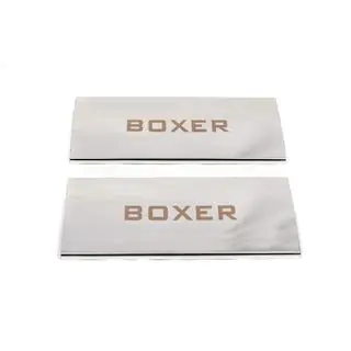 Interior door sill plates Carmos V1 (2 pcs, stainless steel) Peugeot Boxer 2006-2025 photo 2