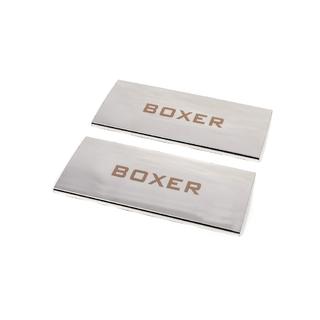 Interior door sill plates Carmos V1 (2 pcs, stainless steel) Peugeot Boxer 2006-2025 photo 1