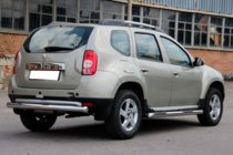 Renault Duster 2008–2017 Rear bar straight (stainless steel) photo 2