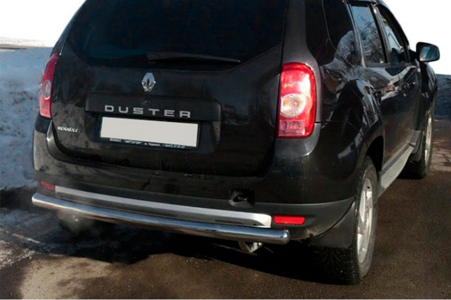 Dacia Duster 2008-2018 Rear bar straight (stainless steel) Image