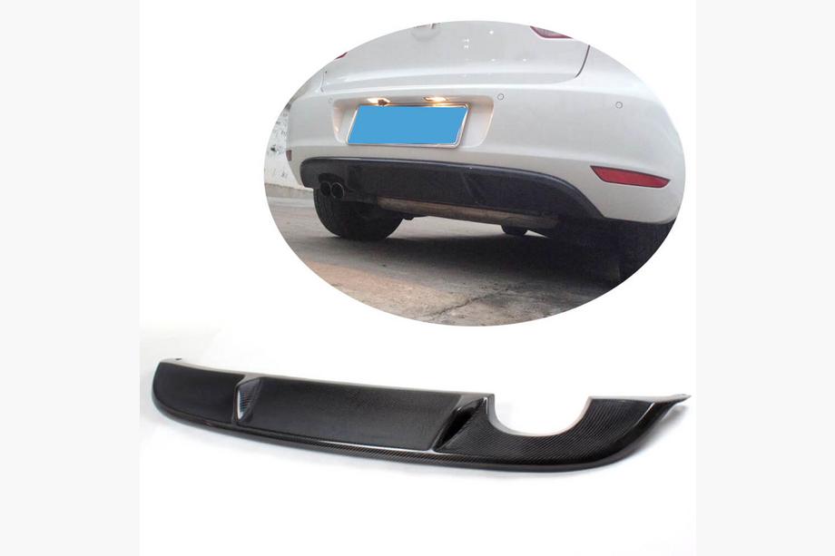 Volkswagen Golf 6 2008-2014 Rear Bumper Diffuser V1 for Base HB 2010-2013, Carbon Image